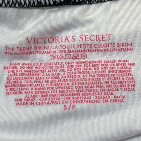 New NWT Victorias Secret Bottom Teeny Bikini String Tie Swim Small S Striped - Picture 11 of 16